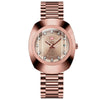 Couple Business Style Quartz Watch Alloy Case Stainless Steel Band Oval Dial Waterproof