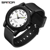 Couple Digital Quartz Electronic Watch Round Dial Acrylic Mirror Silicone Strap Abs Case