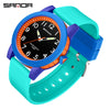 Couple Digital Quartz Electronic Watch Round Dial Acrylic Mirror Silicone Strap Abs Case