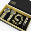 Couple Fashion Alloy Wristwatch Set With Round Dial And Printed Logo