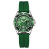Couple Fashion Sports Silicone And Alloy Quartz Watch Round Dial Life Waterproof Stainless Steel Buckle
