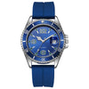 Couple Fashion Sports Silicone And Alloy Quartz Watch Round Dial Life Waterproof Stainless Steel Buckle