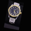 Couple Fashion Waterproof Quartz Wrist Watch Set Alloy And Stainless Steel Round Dial