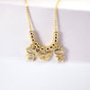 Couple Geometric Pendant Necklace With Copper Water Wave Chain And Micro Inlaid Zircon Electroplated Cartoon Boy Girl Clavicle Jewelry