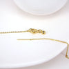 Couple Geometric Pendant Necklace With Copper Water Wave Chain And Micro Inlaid Zircon Electroplated Cartoon Boy Girl Clavicle Jewelry