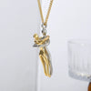 Couple Hug Fashion Allmatch Jewelry Stainless Steel Copper Geometric Handmade Pendant Necklace