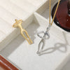 Couple Hug Fashion Allmatch Jewelry Stainless Steel Copper Geometric Handmade Pendant Necklace