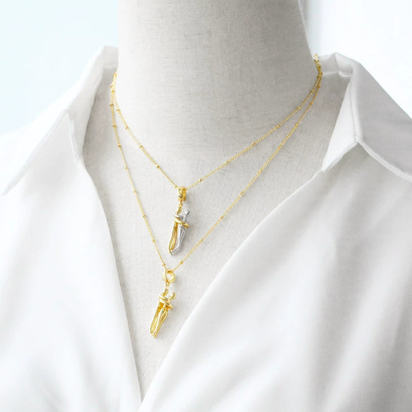 Couple Jewelry Copper Geometric Pendant Necklace Goldplated Electroplating