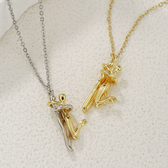 Couple Jewelry Copper Handmade O Word Chain Pendant Necklace