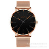 Couple Mesh Belt Quartz Watch Alloy Case Stainless Steel Strap And Buckle Round Dial Leisure Style