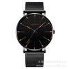 Couple Mesh Belt Quartz Watch Alloy Case Stainless Steel Strap And Buckle Round Dial Leisure Style