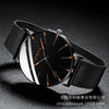 Couple Mesh Belt Quartz Watch Alloy Case Stainless Steel Strap And Buckle Round Dial Leisure Style