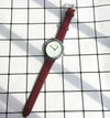 Couple Metal Alloy Belt Chain Watch Round Dial Retro Simple Leisure Style