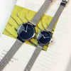 Couple Metal Alloy Belt Chain Watch Round Dial Retro Simple Leisure Style