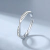 Couple Mobius Ring Sterling Silver Geometric Electroplating Style