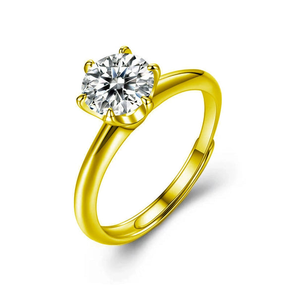 Couple Moissanite Ring 925 Sterling Silver Simple Geometric Electroplated