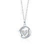 Couple Necklace S925 Sterling Silver Moissanite Heartshaped Pendant With Cross Chain