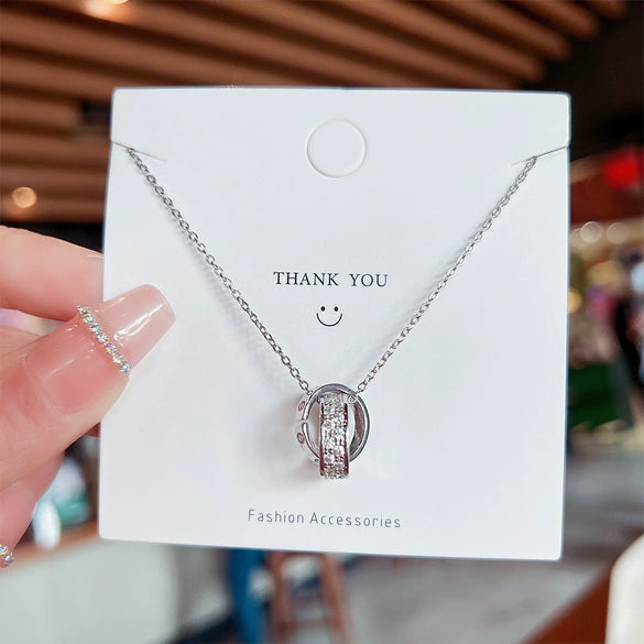 Couple Necklace Titanium Steel Geometric Light Luxury Simple Design Jewelry