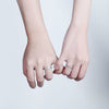 Couple Opening Ring S925 Silver Electroplated