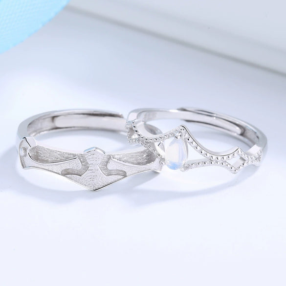 Couple Opening Ring S925 Silver Electroplated