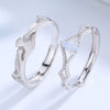 Couple Opening Ring S925 Silver Electroplated