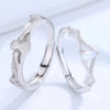 Couple Opening Ring S925 Silver Electroplated