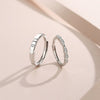 Couple Opening Ring 925 Sterling Silver Bow Geometric Diamond Design