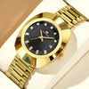 Couple Quartz Watch Alloy Case Stainless Steel Strap Oval Dial Business Style Waterproof