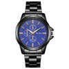 Couple Quartz Watches Alloy Case Fine Steel Strap Stainless Steel Buckle Round Dial Business Style