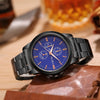 Couple Quartz Watches Alloy Case Fine Steel Strap Stainless Steel Buckle Round Dial Business Style