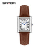 Couple Quartz Watches Square Zinc Alloy Case Mineral Tempered Glass Mirror Stainless Steel Buckle Casual Style Waterproof