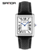 Couple Quartz Watches Square Zinc Alloy Case Mineral Tempered Glass Mirror Stainless Steel Buckle Casual Style Waterproof
