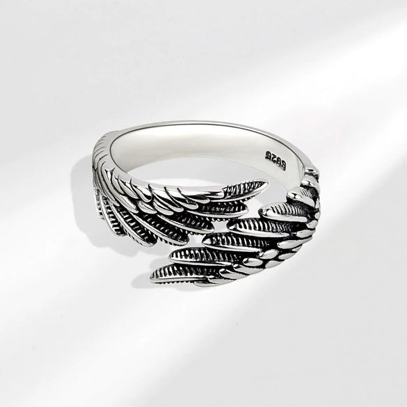 Couple Ring Angel And Devil Wings Retro Style Copper Electroplated