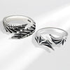 Couple Ring Angel And Devil Wings Retro Style Copper Electroplated