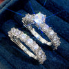 Couple Ring Copper Geometric Inlaid Zircon Fashionable Bridal Accessories