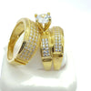 Couple Ring Copper Zircon Geometric Style