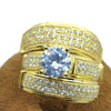 Couple Ring Copper Zircon Geometric Style