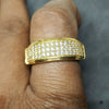 Couple Ring Copper Zircon Geometric Style