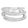 Couple Ring Hiphop Style Copper Retro Geometric Line Winding Zircon Jewelry