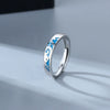Couple Ring S925 Silver Geometric Design Electroplated