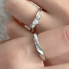 Couple Ring S925 Silver Heart Bow Open Ring Jewelry With Electroplating