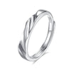 Couple Ring S925 Silver Heart Bow Open Ring Jewelry With Electroplating