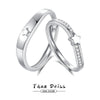 Couple Ring S925 Silver Star Design Diamond Styling Wholesale