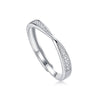 Couple Ring 925 Silver Geometric Moissanite Inlay Sweet Minimalist Style