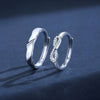 Couple Ring 925 Silver Geometric Zircon Design