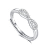 Couple Ring 925 Silver Geometric Zircon Design