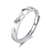 Couple Ring 925 Silver Geometric Zircon Design