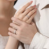 Couple Ring 925 Silver Geometric Zircon Design