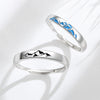 Couple Ring Sterling Silver 925 Dripping Oil Retro Creative Design