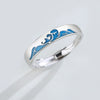 Couple Ring Sterling Silver 925 Dripping Oil Retro Creative Design